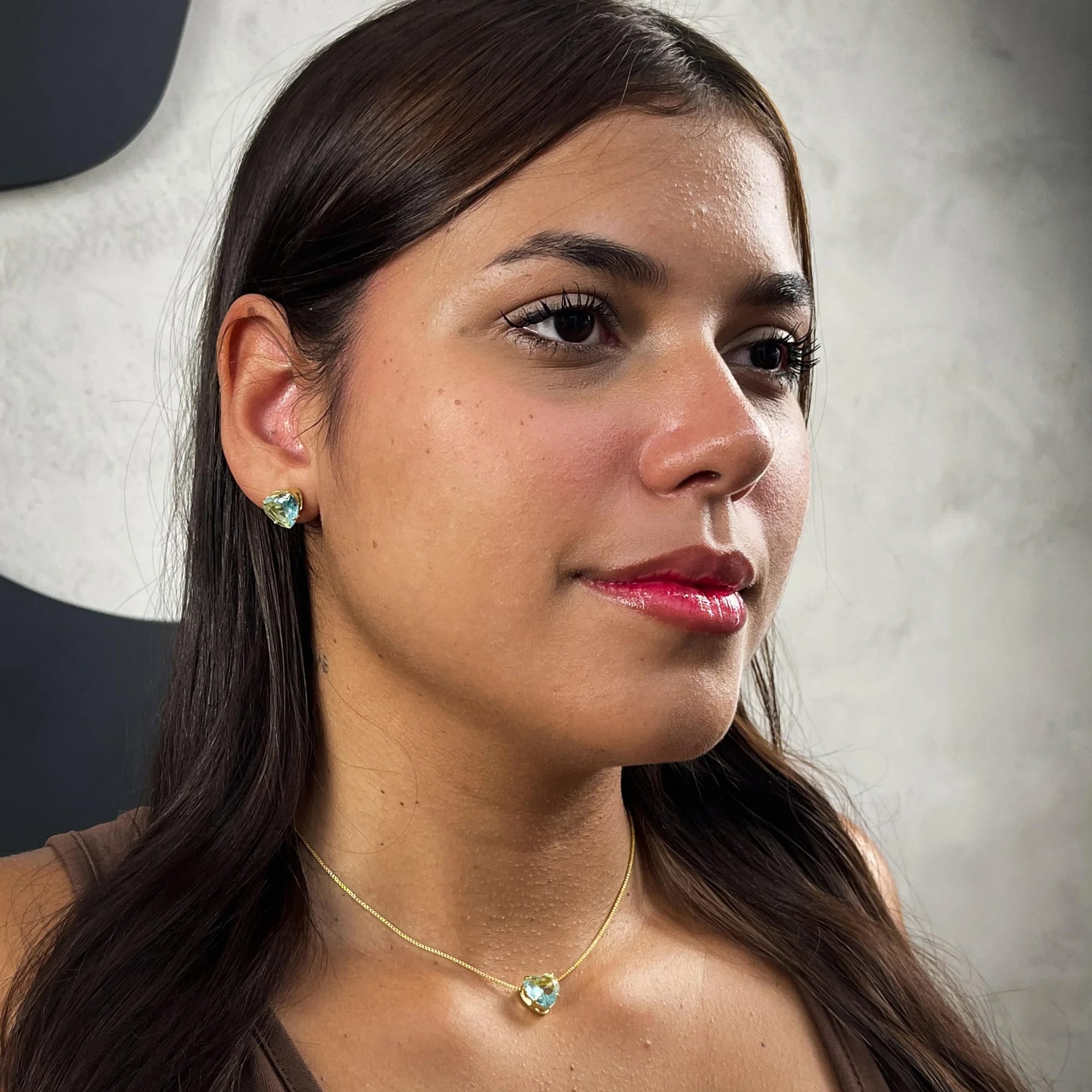 Colar Feminino Coração Acqua