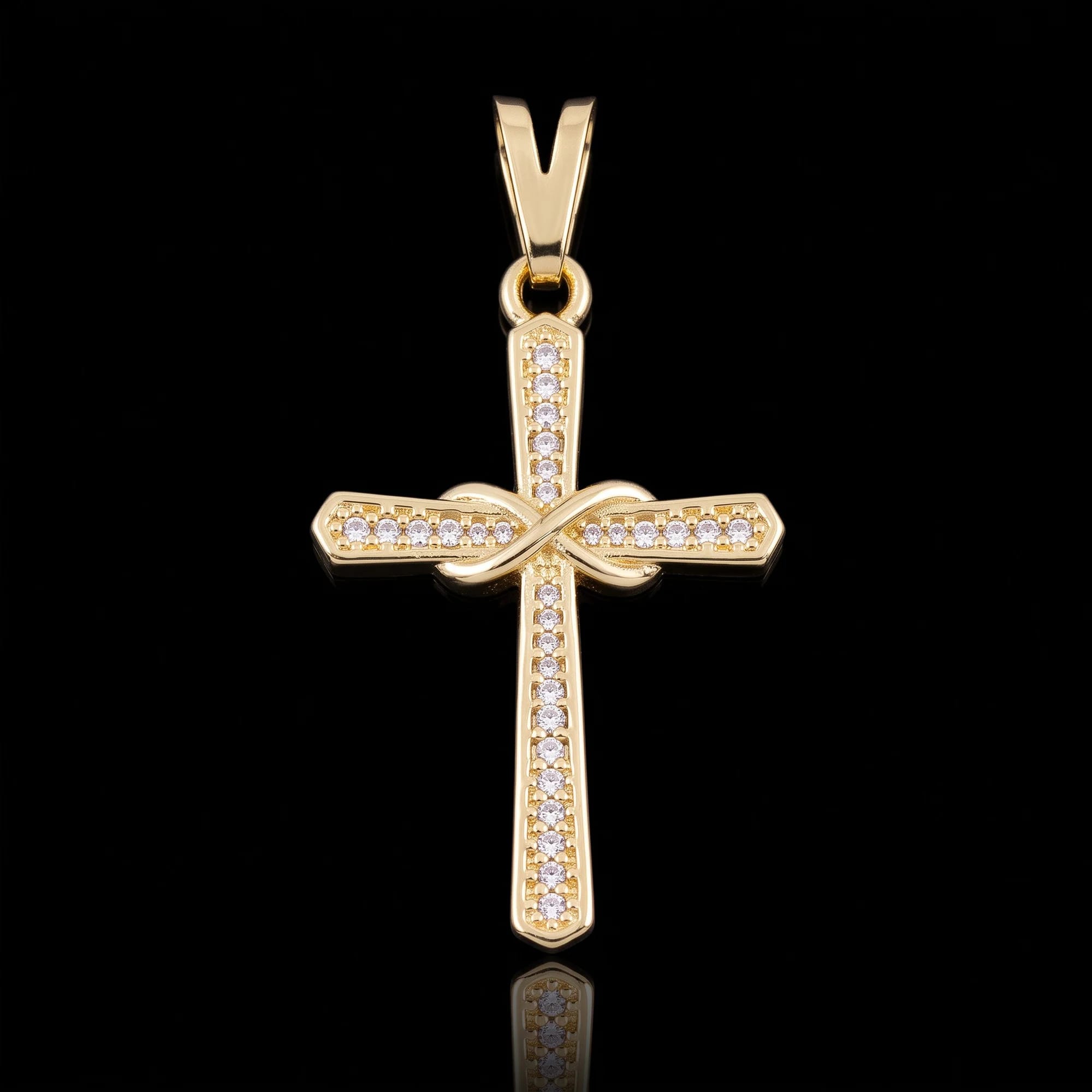 Pingente Crucifixo Infinito Cravejado