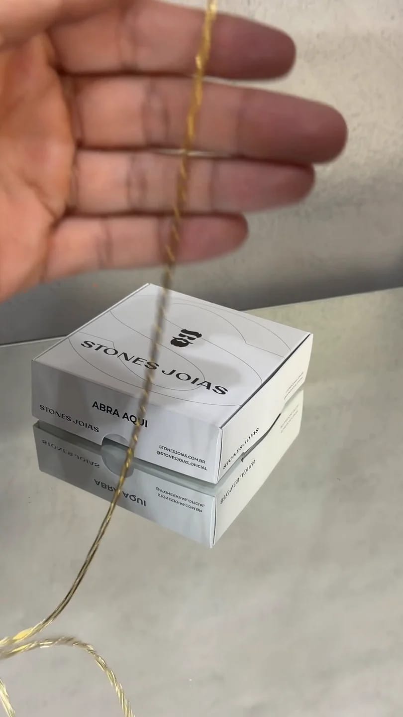 Corrente Cadeado Alongado 3mm + São Jorge Cravejado