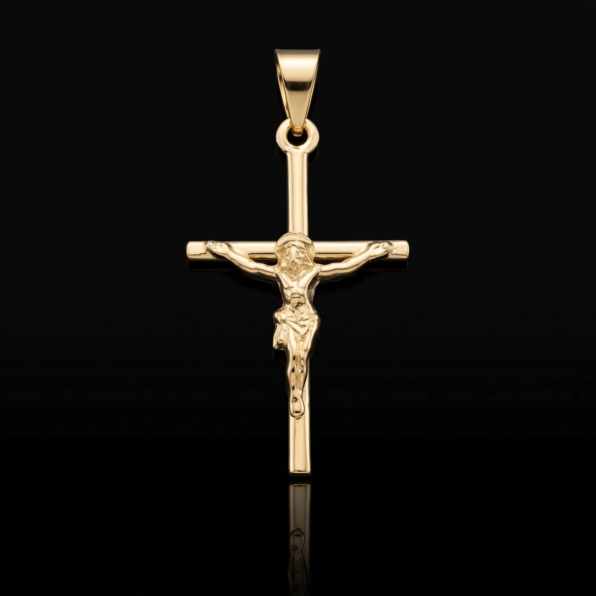 Pingente Crucifixo Palito com Cristo pp