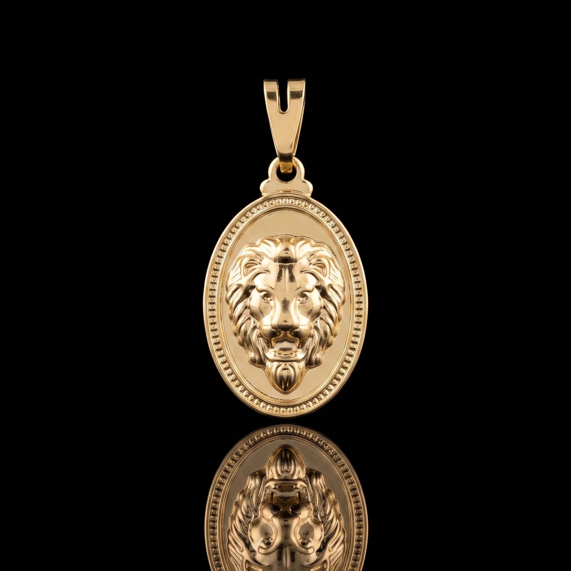 Pingente Leão Oval