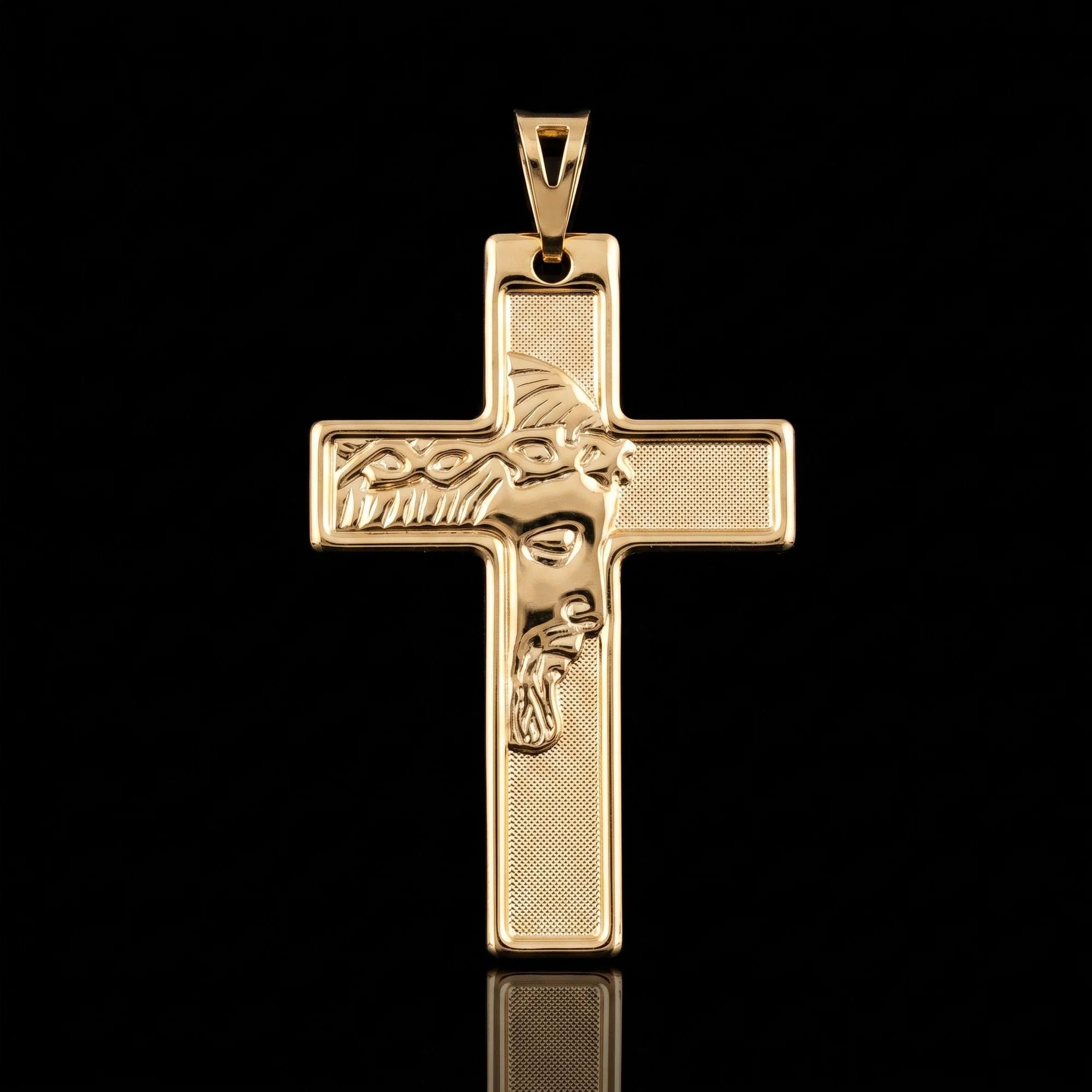 Pingente Crucifixo Rosto de Cristo G