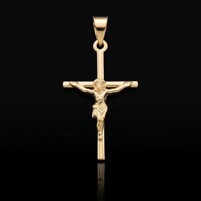 Pingente Crucifixo Palito com Cristo P